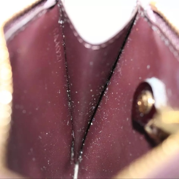 LOUIS VUITTON Vernis Pochette Cles NM Coin Purse Amarante M93557 LV Auth yk11701 - Picture 10 of 11